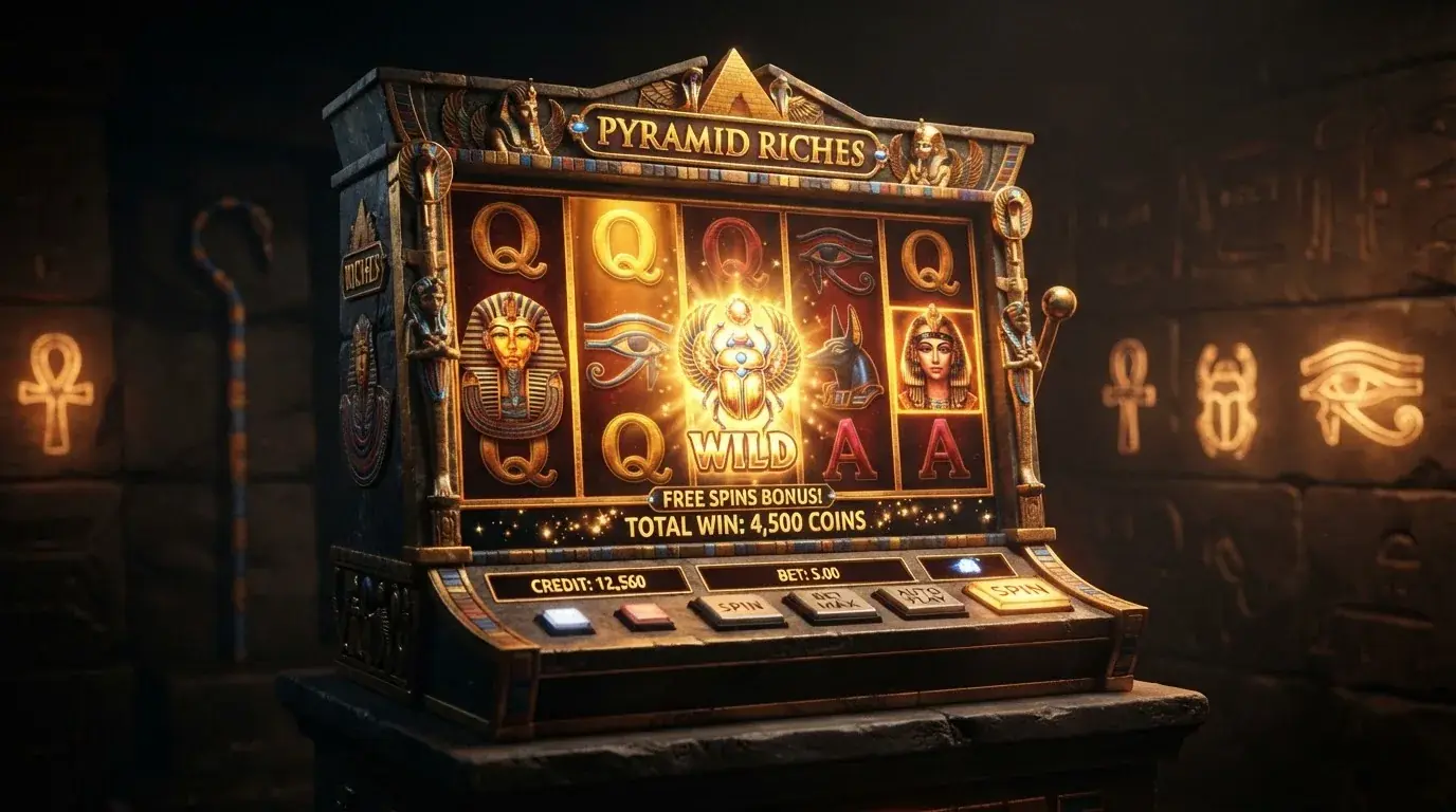 Screenshot der Book-of-Dead-Slot-Walzen mit sichtbarem Freispiele-Feature und Rich-Wild-Symbol