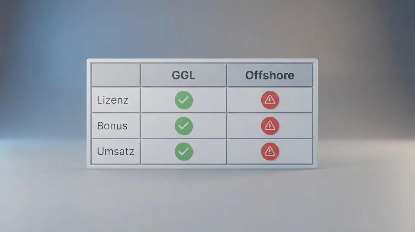 Vergleichstabelle: GGL-Casinos gegen Offshore — was die Lizenz über den Spielerschutz verrät