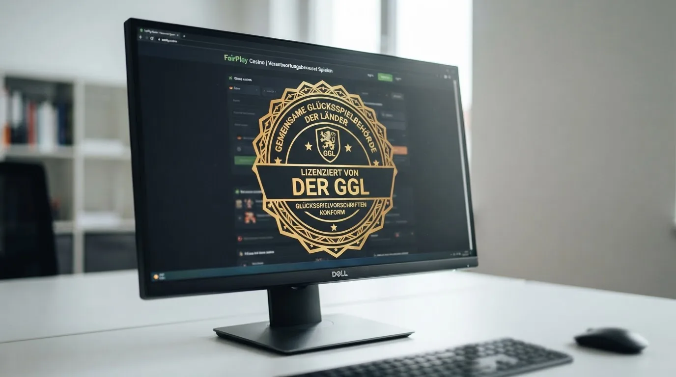 Stilisiertes GGL-Logo mit deutschem Farbschema und Paragrafzeichen