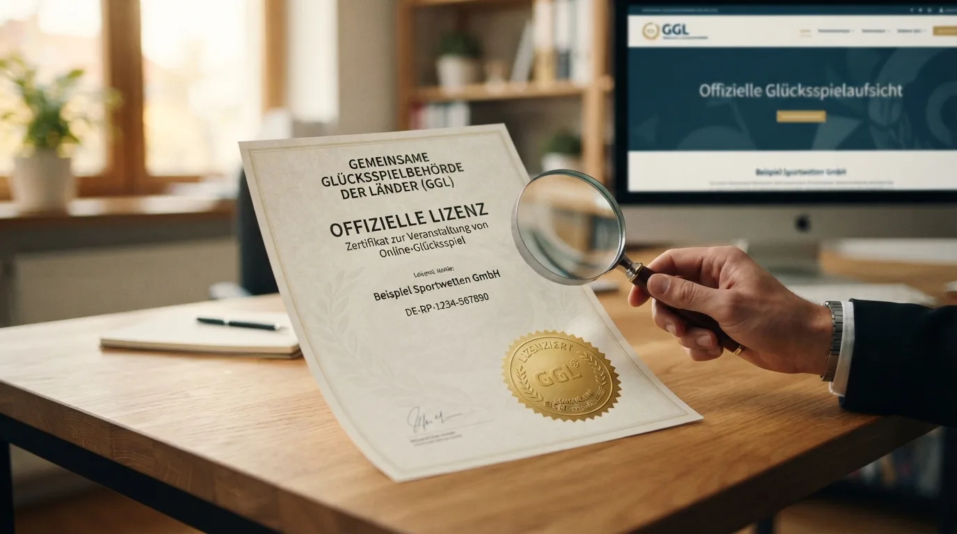 GGL-Logo oder Halle/Saale-Motiv mit GlüStV-Gesetzestext als Hintergrund