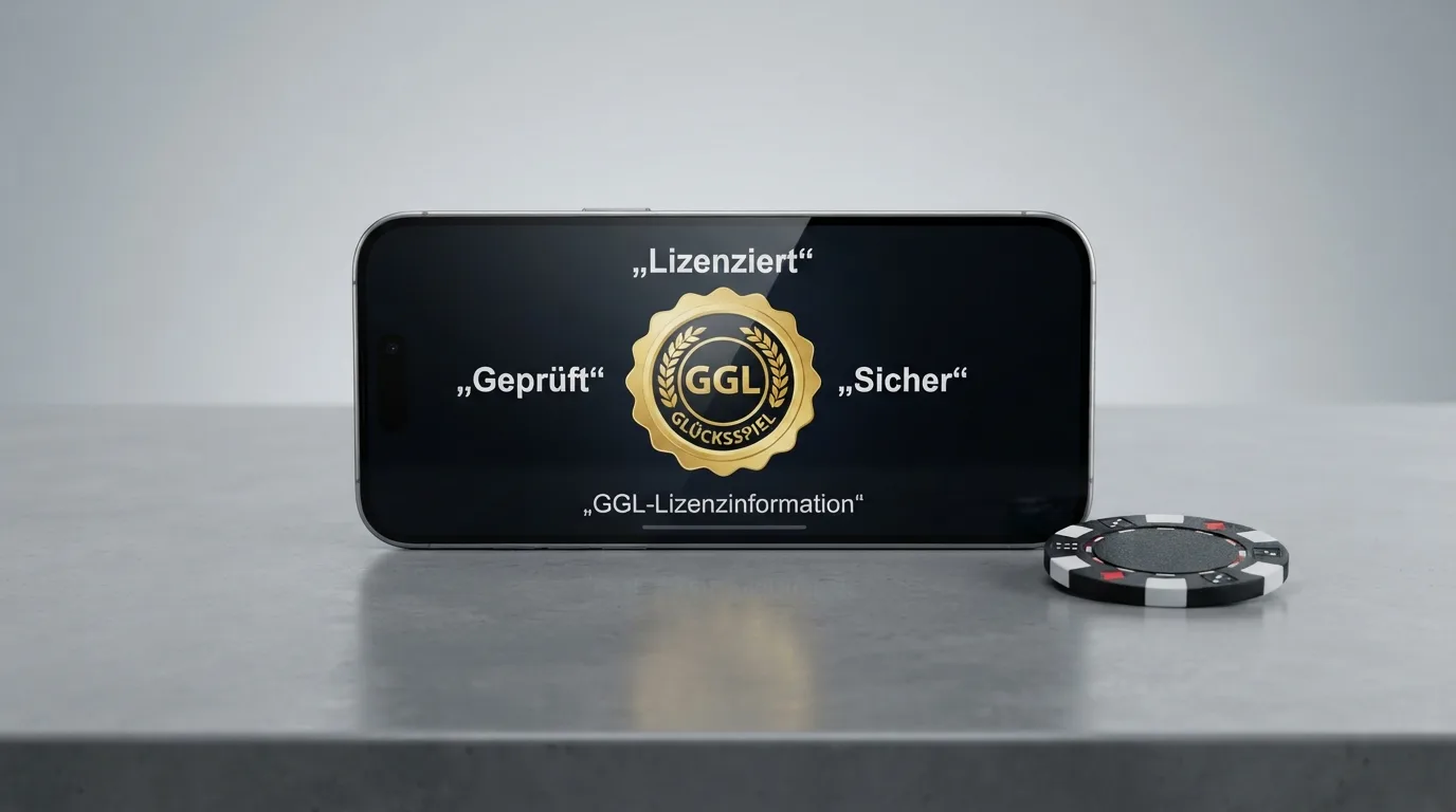 GGL-Sicherheitsgrafik mit Schloss-Symbol auf einem Smartphone-Display