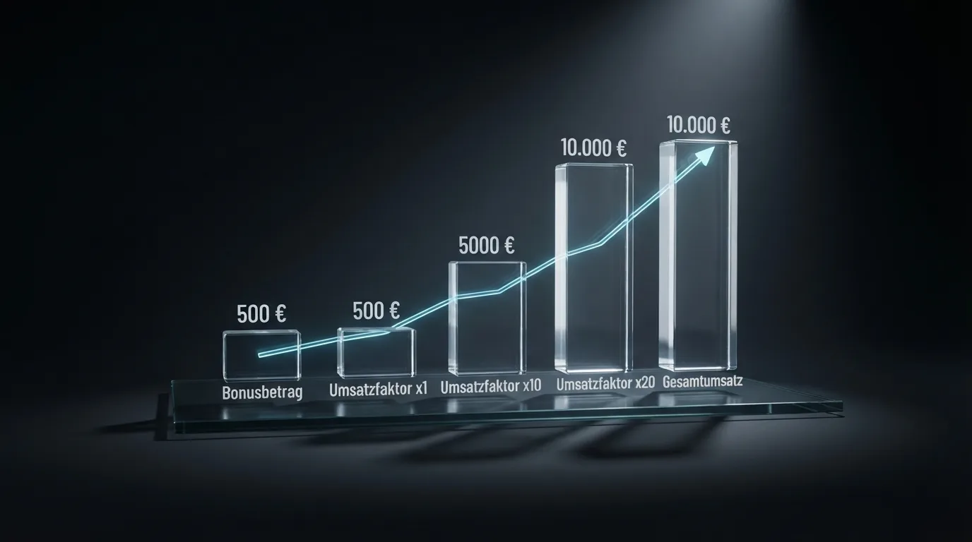 Vergleich: Bonusbetrag gegenüber erforderlichem Gesamtumsatz bei 30x- und 40x-Multiplikator