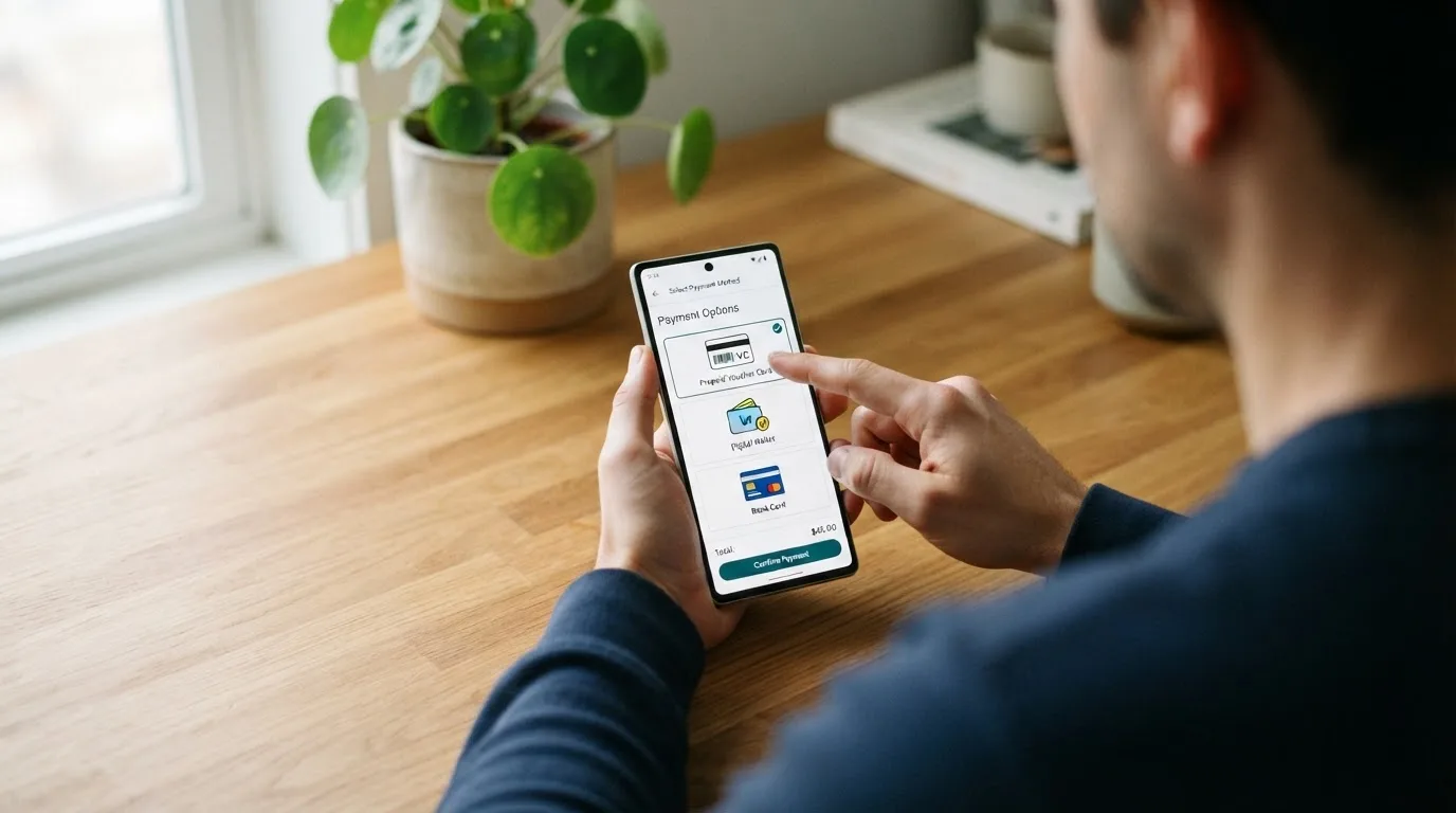 Übersicht der gängigen Einzahlungsmethoden: paysafecard, PayPal, Kreditkarte und Banküberweisung