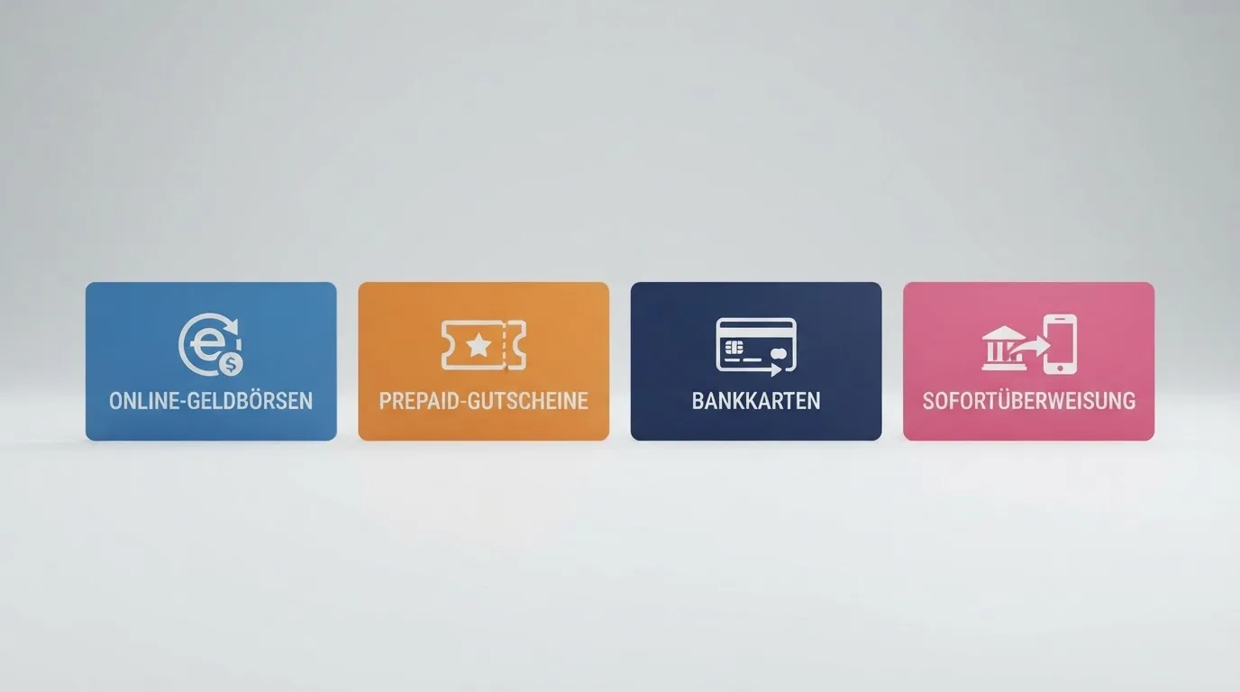 PayPal, Paysafecard, Visa und Klarna als Zahlungswege-Übersicht